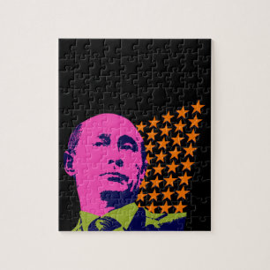 Pink Putin Pop Kunstportrait Puzzle