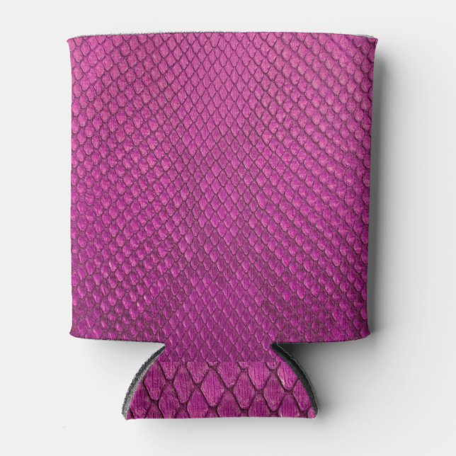 Pink Python: Schlange Hauttextur. Dosenkühler (Vorderseite)