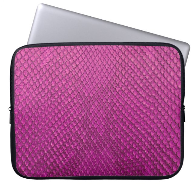 Pink Python: Schlange Hauttextur. Laptopschutzhülle (Vorderseite)