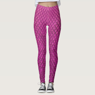 Pink Python: Schlange Hauttextur. Leggings