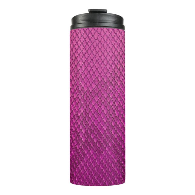 Pink Python: Schlange Hauttextur. Thermosbecher (Vorderseite)