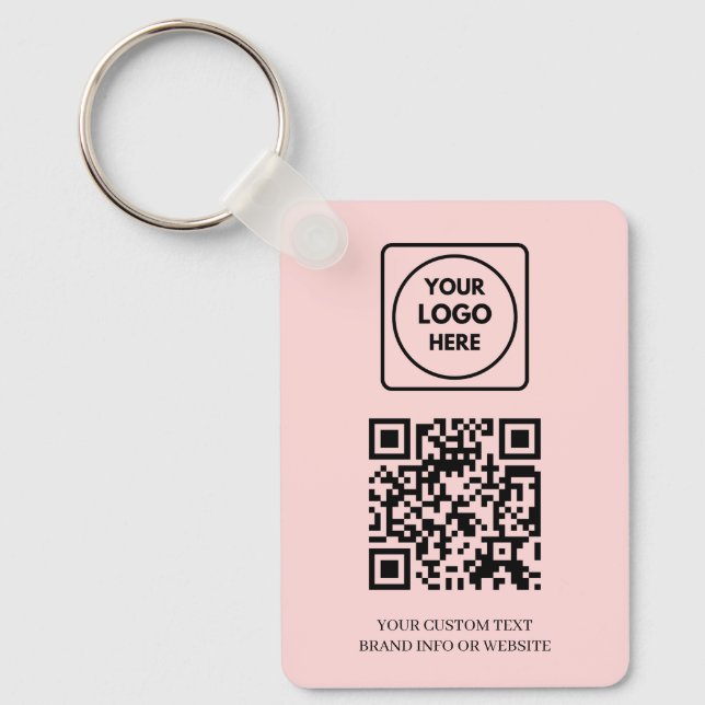 Pink QR | Professional Business Logo Design Schlüsselanhänger (Vorderseite)