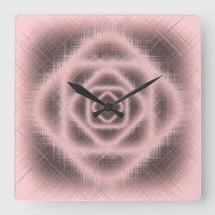 PINK QUADRATISCHE WANDUHR