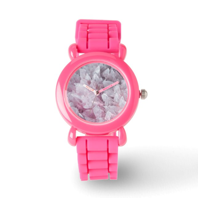 Pink Quarz Mind Body Spirit Energy Watch Armbanduhr (Vorderseite)