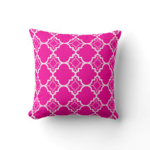 Pink Quatrefoil geometrisches Muster