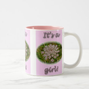 Pink Queen Anne's Lace Es ist eine Girl New Baby T Zweifarbige Tasse