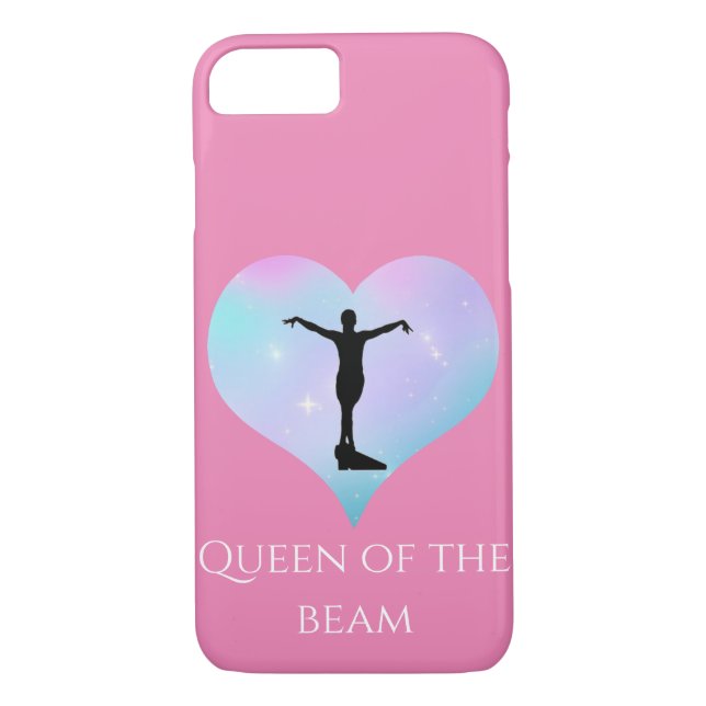 Pink Queen of the Beam Gymnastics iPhone iPad Case (Rückseite)