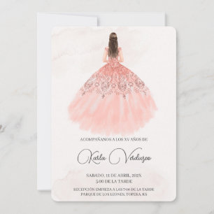 Pink Quinceañera Einladung
