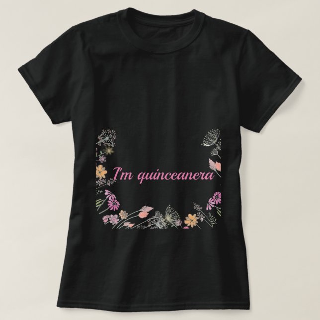 Pink Quinceanera Princess T - Shirt (Design vorne)