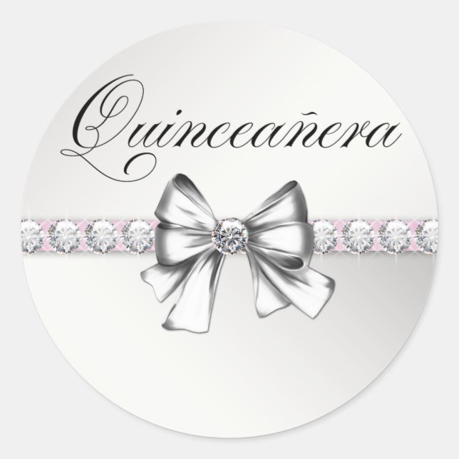 Pink Quinceanera Stickers (Vorderseite)