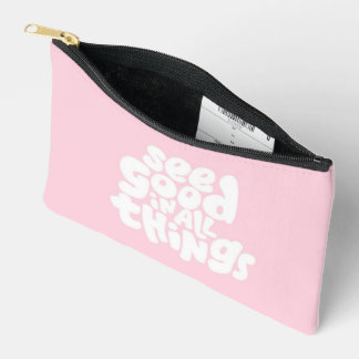 Pink quotes Makeup/ Skincare Print Cut Sew Bag Zubehörtasche