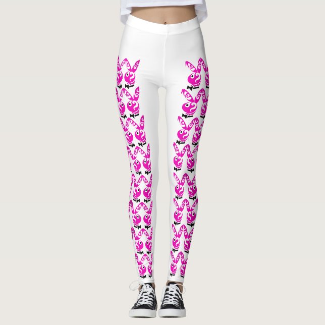 Pink Rabbit Leggings (Vorderseite)