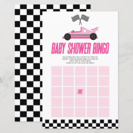 Pink Race Car Bingo Baby Showspiel