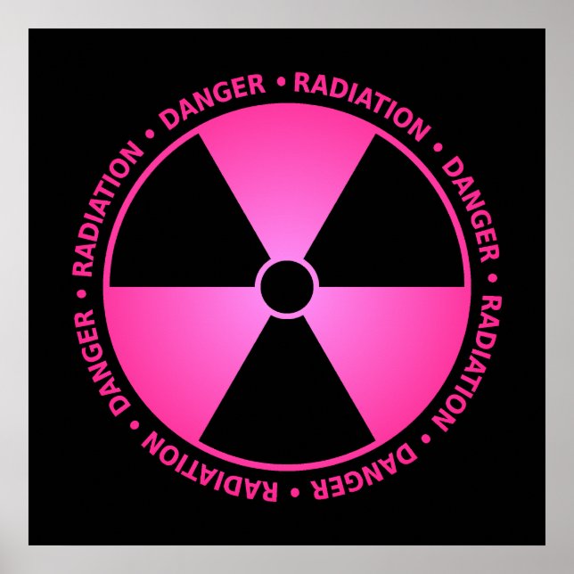 Pink Radiation Warning Poster (Vorne)