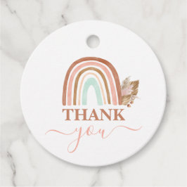Pink Rainbow Baby Shower Girl Geschenkanhänger