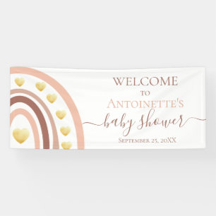 Pink Rainbow Boho Baby Showbanner Banner