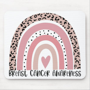 Pink Rainbow Breast Cancer Awareness Mousepad