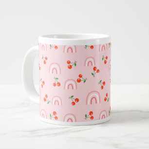 Pink Rainbow Chertern Muster Jumbo-Tasse