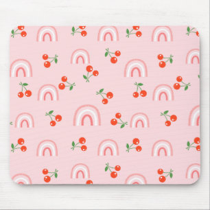 Pink Rainbow Chertern Muster Mousepad