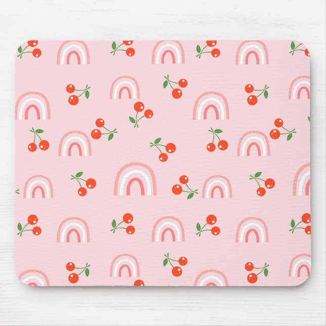 Pink Rainbow Chertern Muster Mousepad (Vorne)