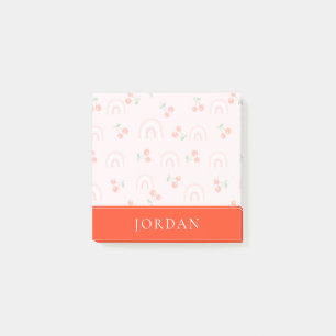 Pink Rainbow Chertern Muster Post-it Klebezettel