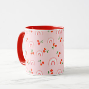Pink Rainbow Chertern Muster Tasse