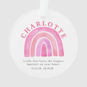 Pink Rainbow Child Remembranation Ornament