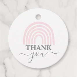 Pink Rainbow Girl Baby Shower Fevor Tags Geschenkanhänger