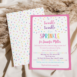 Pink Rainbow Girl Baby Sprinkle Einladung