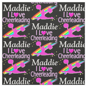PINK RAINBOW I LIEBE CHEERLEADING CUSTOMIZED FABRI STOFF