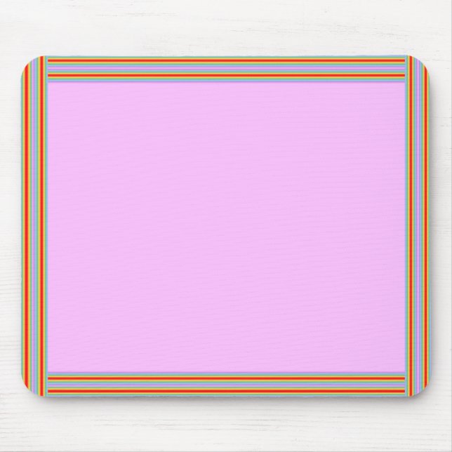 Pink Rainbow Mpusepad Mousepad (Vorne)