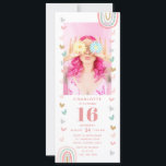 Pink Rainbow Sweet 16 Modern Foto Geburtstagsparty Einladung<br><div class="desc">Pink Rainbow Sweet 16 Modern Foto Birthday Party Einladungen bietet eine einzigartige gürtnerisch süße 16 Party Einladung zum Download zum sofortigen digitalen Download. Ideal, um Familie und Freunde zu Ihrer Feier einzuladen. Laden Sie diese herunter und schicken Sie sie an Ihre Gäste oder drucken Sie sie aus oder beides. Niedlich,...</div>
