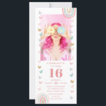 Pink Rainbow Sweet 16 Modern Foto Geburtstagsparty Einladung<br><div class="desc">Pink Rainbow Sweet 16 Modern Foto Birthday Party Einladungen bietet eine einzigartige gürtnerisch süße 16 Party Einladung zum Download zum sofortigen digitalen Download. Ideal, um Familie und Freunde zu Ihrer Feier einzuladen. Laden Sie diese herunter und schicken Sie sie an Ihre Gäste oder drucken Sie sie aus oder beides. Niedlich,...</div>