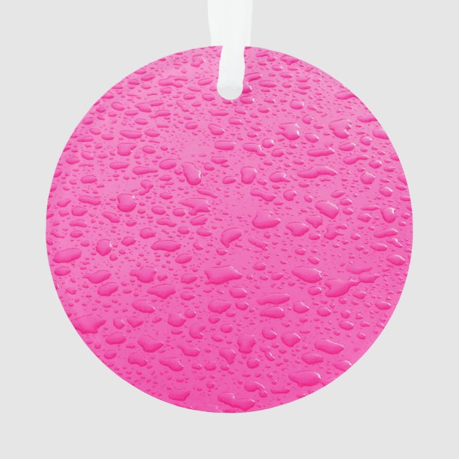Pink Raindrops auf dem Auto Ornament (Rückseite)