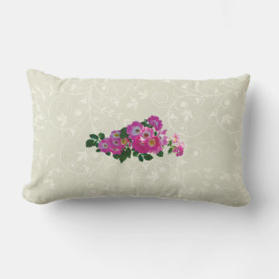 Pink-Rambler-Rose Lendenkissen