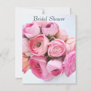 PInk ranunculus bunch Brautparty Einladung