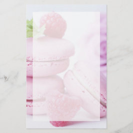 Pink Raspberry Macarons Foto Briefpapier