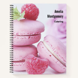 Pink Raspberry Macarons Foto Notizbuch