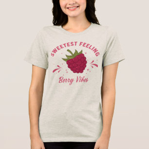 Pink Raspberry Sommerfrucht Vibes — Damen T-Shirt Tri-Blend Shirt