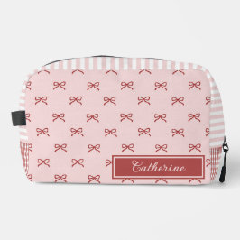 Pink & Red Bow Pattern Gingham Coquette Cosmetic  Waschbeutel