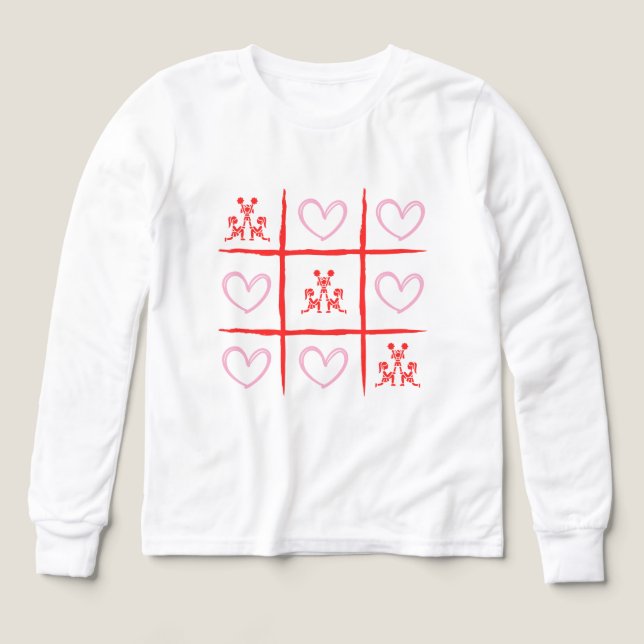 Pink & Red Cheer Tic-Tac-Toe Valentine's Day  (Design Vorderseite)