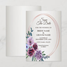Pink Red Floral Geometric Watercolor Wedding