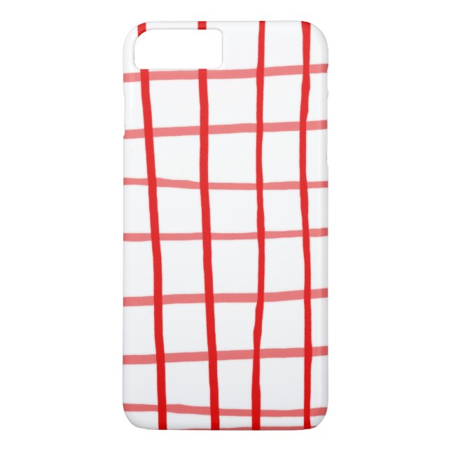 Pink Red Gingham Case-Mate iPhone Hülle (Rückseite)