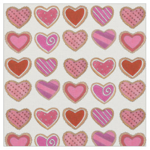 Pink Red Heart Sugar Cookies Liebe Valentinstag Stoff