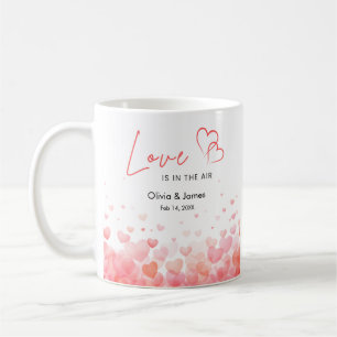 Pink & Red Liebe liegt in der Luft Paare  Kaffeetasse