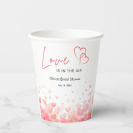 Pink & Red Love is in the Air Brautparty Pappbecher