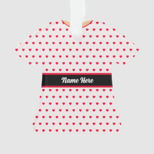 Pink & Red Polka Dot Puppenkleid mit Ribbons & Bow Ornament