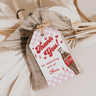 Pink Red She's Ready to Pop Baby Shower Geschenkanhänger