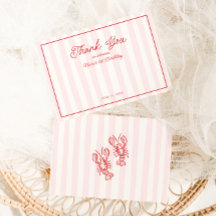 Pink & Red Stripe Lobster 1st Birthday