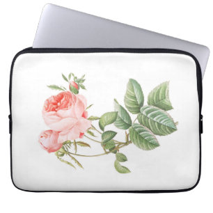 Pink Redouté Vintage Rose Laptopschutzhülle